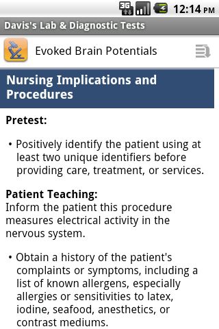 Android screenshot - Davis's Comprehensive Handbook of Laboratory and Diagnostic Tests With Nursing Implications