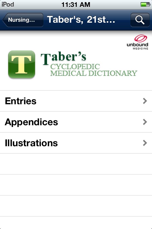 iPod and iPhone screenshot - Davis' Drug Guide