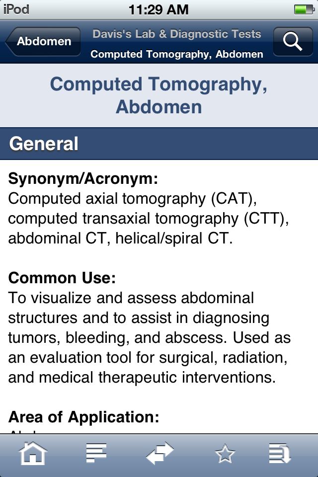 iPod and iPhone screenshot - Davis's Comprehensive Handbook of Laboratory and Diagnostic Tests With Nursing Implications