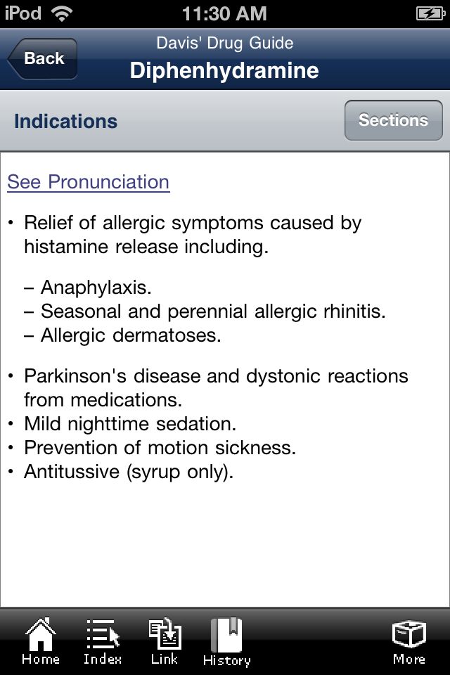 iPod and iPhone screenshot - Davis' Drug Guide